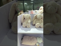 37 X 24 ซม. ตุ๊กตากระต่ายสีชมพูของเล่นลายกระต่ายสัตว์ปรับแต่ง